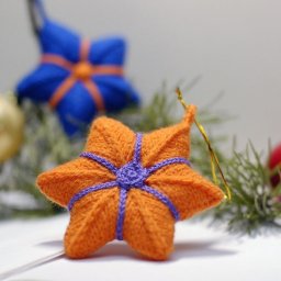 ​Новогодние украшения: вязаная звезда