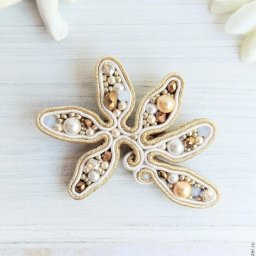 ​Оригинальная брошь из сутажа "Лавры Афродиты": часть 2