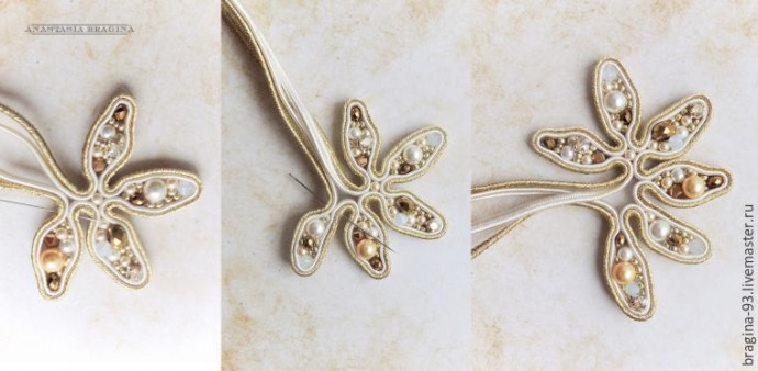 ​Создание сутажной броши "Лавры Афродиты": часть 2