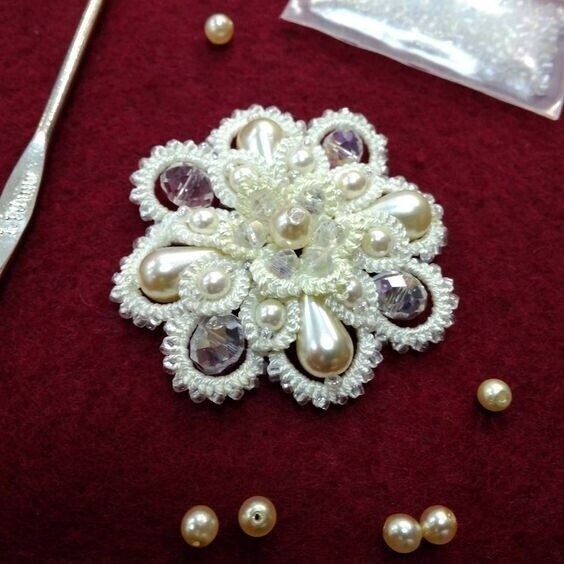 ​Утонченные работы в технике фриволите