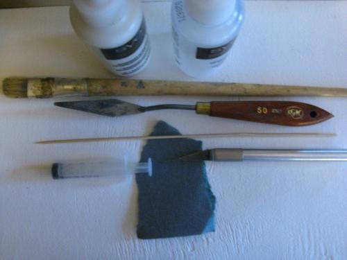 ​Используем шпатлёвку для создания декора и тонируем её: часть 1