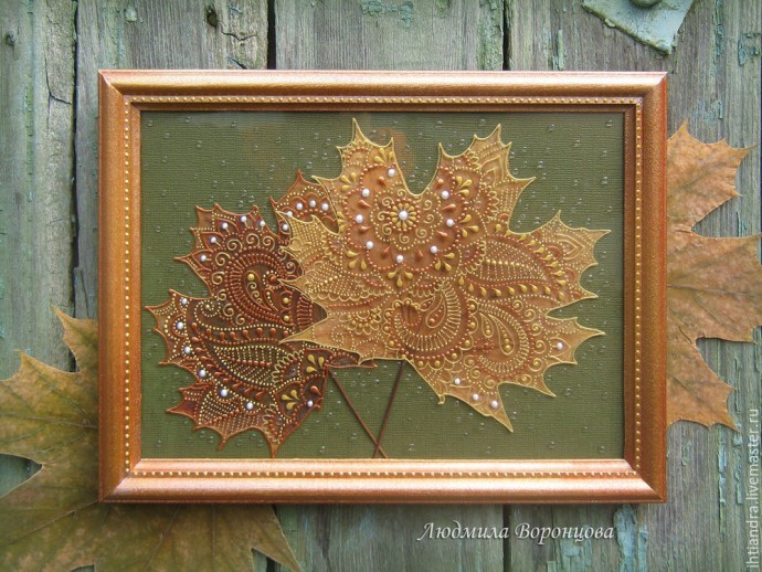 Листья в технике точечной росписи: часть 2 Листья в технике точечной росписи: часть 2