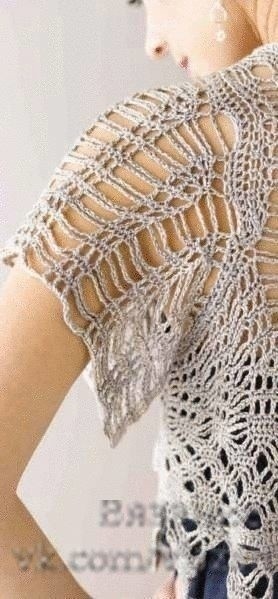 ​Необычное ажурное болеро