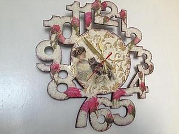 Создаём настенные часы в стиле шебби шик: часть 3 Создаём настенные часы в стиле шебби шик: часть 3