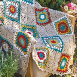 Плед из мотивов крючком