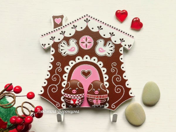 Создаём ключницу "Пряничный домик": часть 2