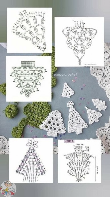 ​Вяжем ёлочки крючком