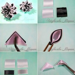 ​Цветы в технике канзаши