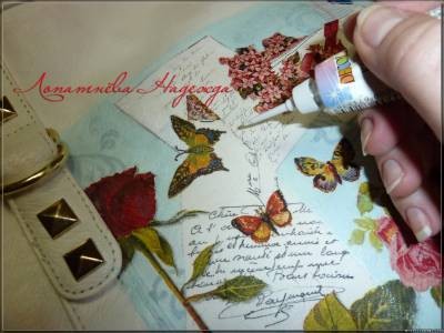 ​Декупаж на сумке или подарок для себя любимой: часть 1