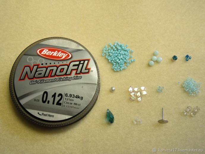 Плетем серьги-гвоздики "Лотос": часть 1 Плетем серьги-гвоздики "Лотос": часть 1