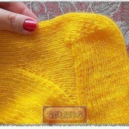 ​Квадратная пятка с укороченными рядами