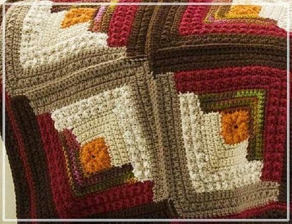 ​Пледы в стиле пэчворк из остатков пряжи