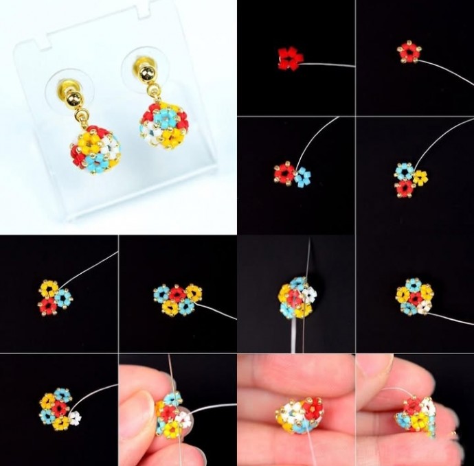 Бусина-фуллерен из бисера