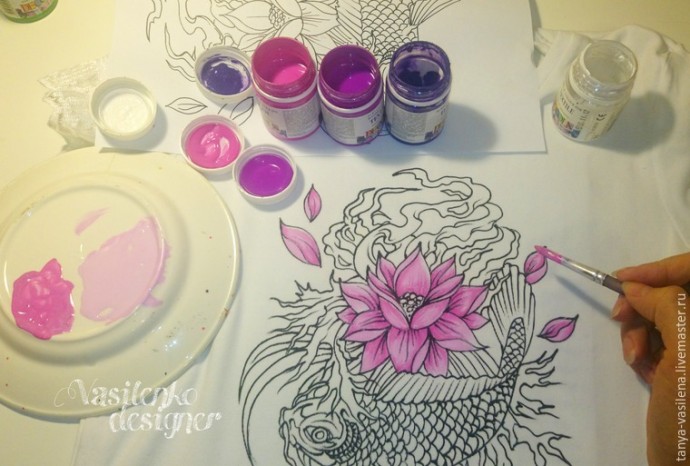 Декорируем футболку "Легкий бриз" стразами Swarovski: часть 2