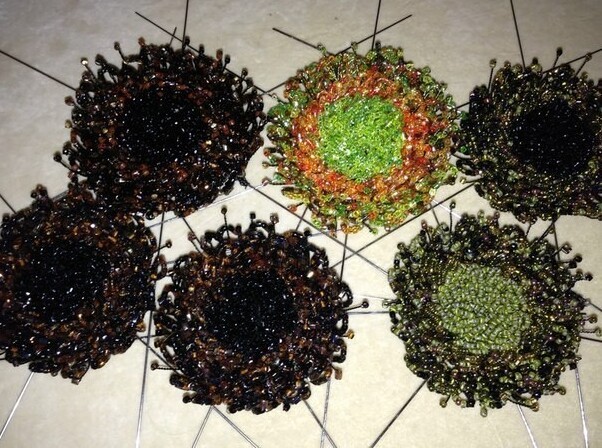 Подсолнух из бисера Подсолнух из бисера