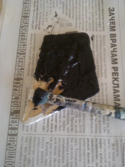 Создаем "каменную" подвеску из картона