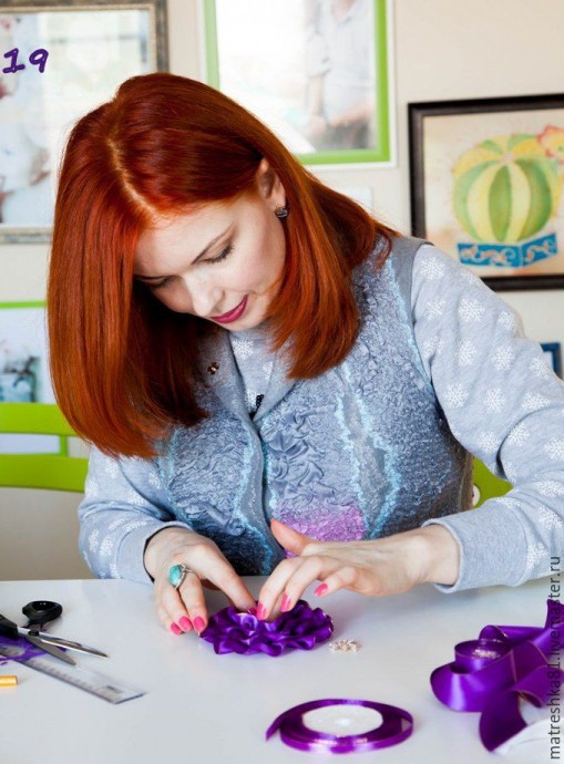 ​Создаем нарядный ободок для волос: часть 3