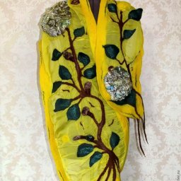 Валяние шарфа в технике нунофелтинг: часть 3