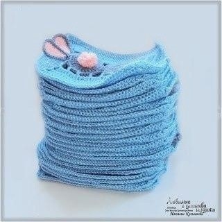 Вяжем крючком детский плед с зайчиками