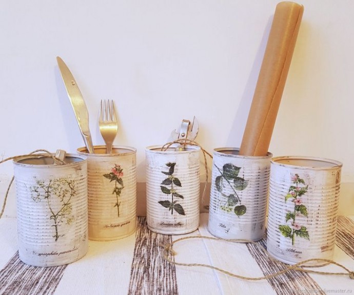 ​Ёмкости для хранения из консервных банок