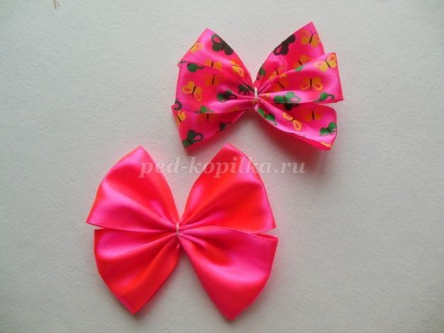 Бантики из атласной ленты: часть 2