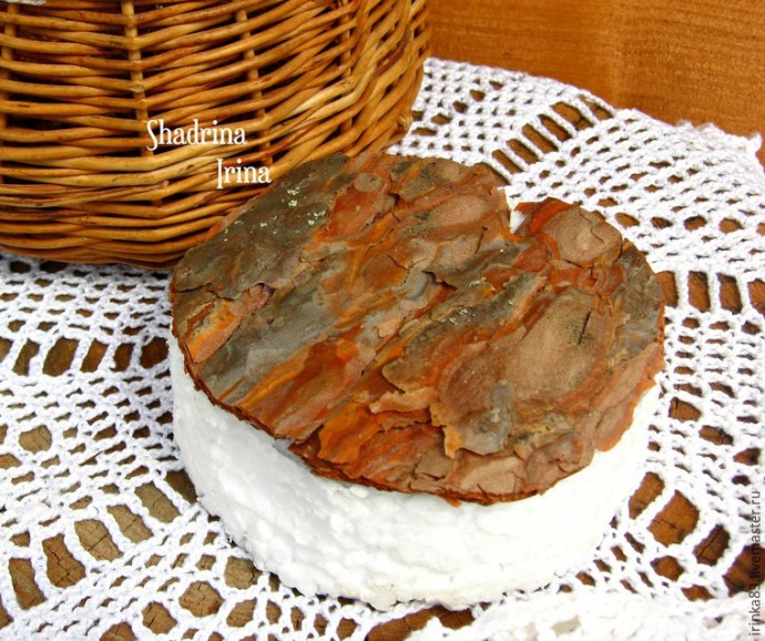 Делаем оригинальную подушечку для обручальных колец с применением природных материалов