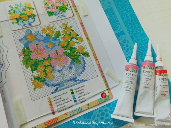 Имитируем вышивку в технике точечная роспись: часть 1 Имитируем вышивку в технике точечная роспись: часть 1