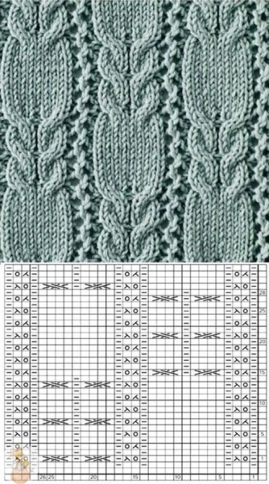 Интересные узоры спицами: подборка схем