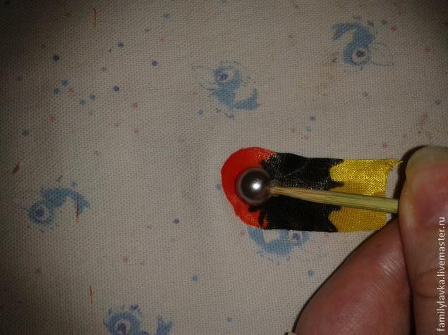 Спараксис "Властелин огня" из атласной ленты своими руками: часть 2