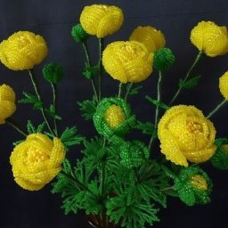 Букет роз из бисера