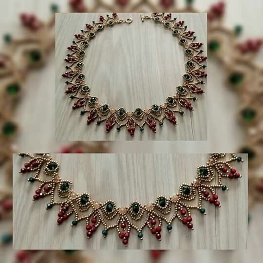 Рождественский комплект из бисера и бусин