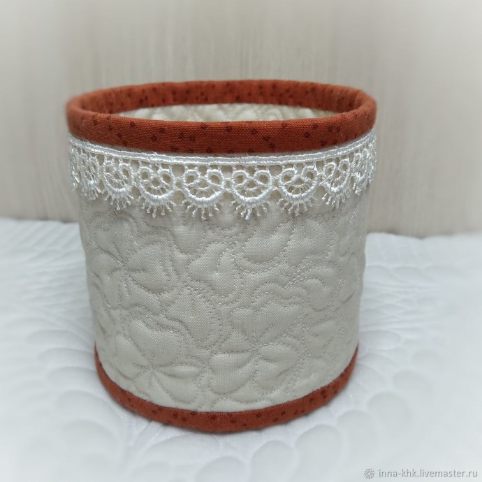 ​Шьем текстильную корзинку-торбочку: часть 3