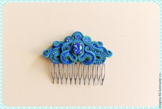 Создаем украшение "Гребень Ундины" с кристаллом Swarovski: часть 2