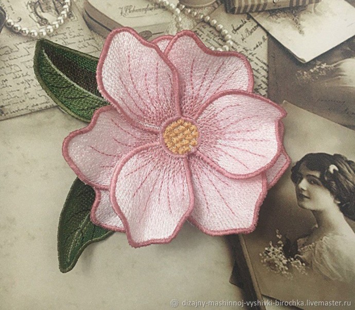 Вышивка и изготовление цветка ФСЛ