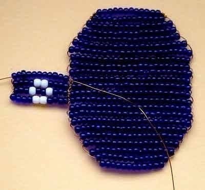 ​Интерьерная колясочка из бисера