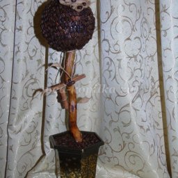 Как сделать кофейный топиарий своими руками: мастер-класс