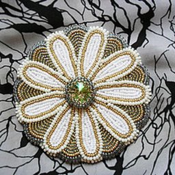 ​Мастер-класс по созданию вышитой бисером броши "Нео-цветок": часть 1