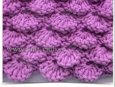 Узор "Чешуйки" спицами: волшебство в каждом ряду