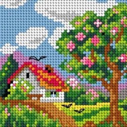 ​Вышиваем домики