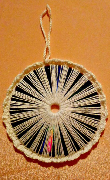 Создаем панно из CD дисков: часть 2