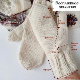 Варежки с "анатомическим" пальцем