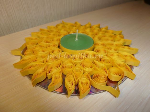 Подсвечник из диска: часть 2