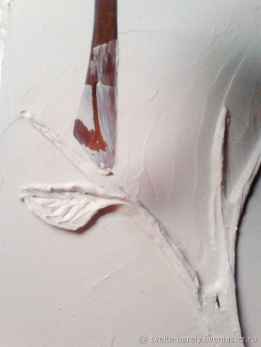 Создаем веточку розы из шпатлевки: часть 2