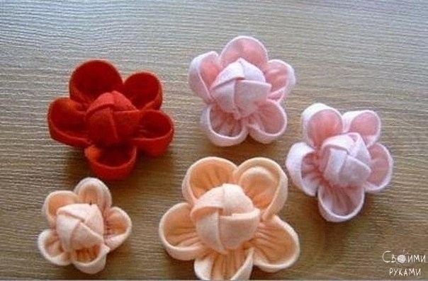 Цветы из ленты: мастер-класс