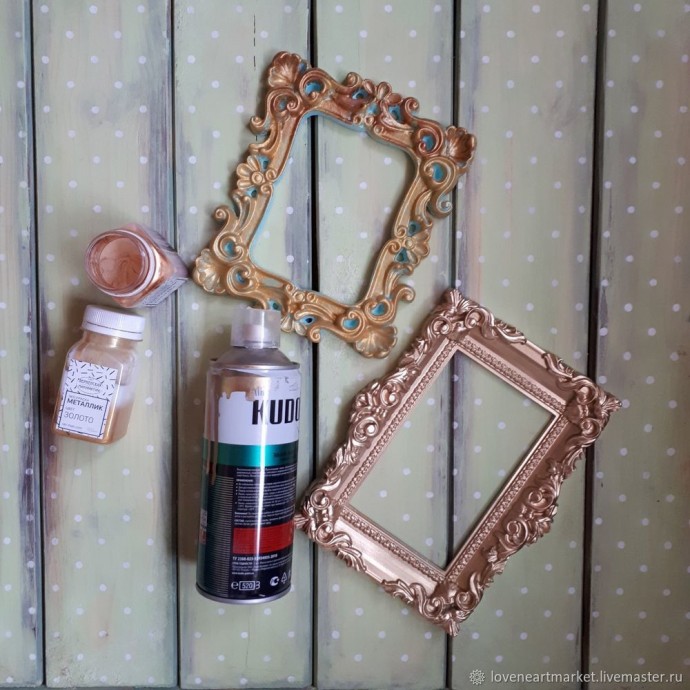 Декорируем фоторамки: золото, патина и вековая пыль (часть 1)