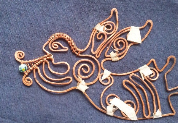 Делаем из медной проволоки ангела с трубой: часть 3