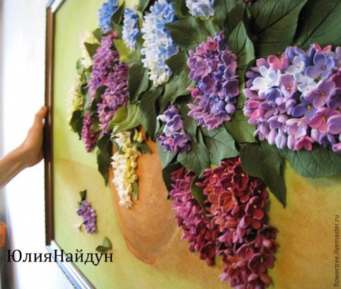 Делаем панно "Сирень" из полимерной глины Делаем панно "Сирень" из полимерной глины