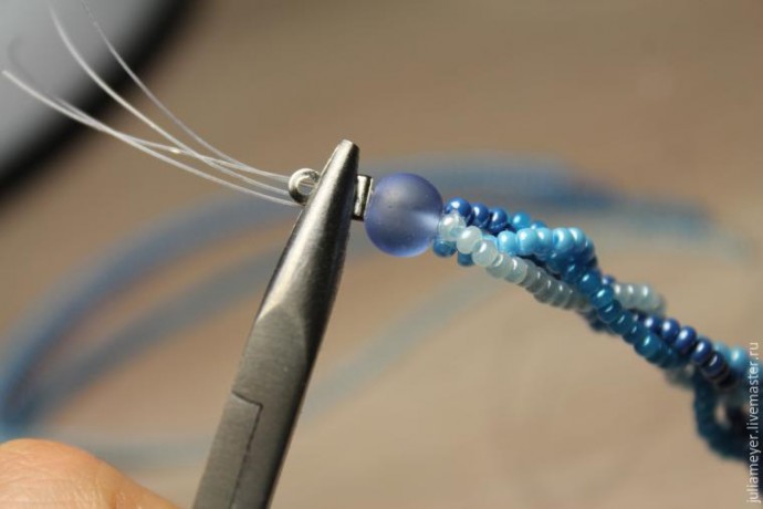 ​Вышиваем шикарное колье "Зазеркалье": часть 5