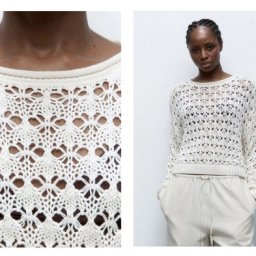 ​Красивый ажурный узор спицами