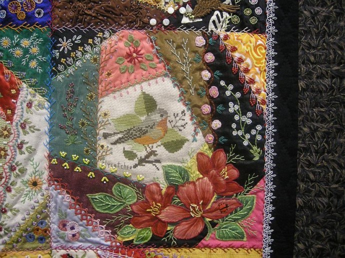​Пэчворк с вышивкой и стежкой
